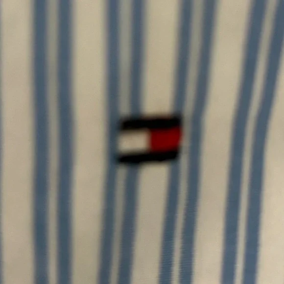 NWOT Tommy Hilfiger 
Simple Cotton Stripe Shirt
Dress Size Small Blue White - Picture 8 of 8